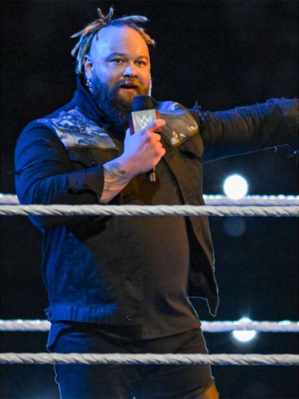 WWE Bray Wyatt Black Denim Bomber Jacket