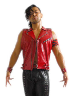 WWE Shinsuke Red Leather Vest