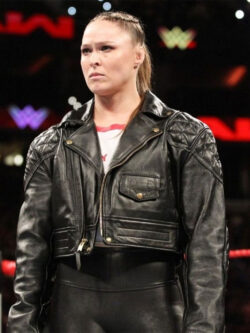 WWE WrestleMania 38 Ronda Leather Jacket