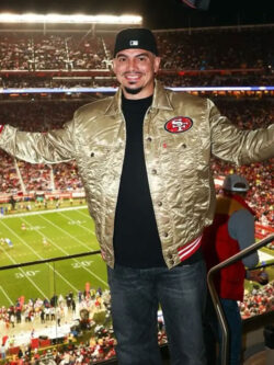Willy Adames Levis x Starter 49ers Gold Trucker Jacket
