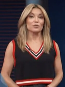 New Access Hollywood Kit Hoover Contrast Trim Sweater