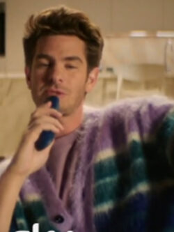 Advertisements 2024 Andy Blue & Purple Striped Cardigan