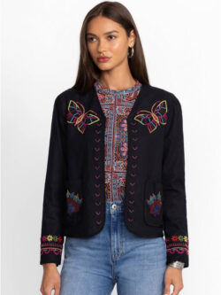 Women’s Multi-Color Embroidered Bolero Jacket