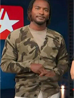 Access Hollywood Scott Camo Cardigan Sweater