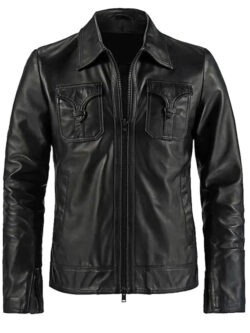 Adam New Style Classic Black Leather Jacket