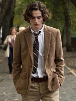 Gatsby A Rainy Day In New York Timothée Brown Coat