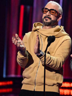 AJ McLean iHeartRadio Music Awards Asymmetrical Yellow Hoodie