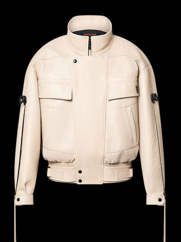 Access Hollywood 2025 Cynthia Erivo Ivory Leather Jacket