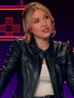 New After Midnight 2025 Taylor Tomlinson Black Leather Jacket