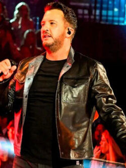 Luke American Idol 2024 Black Leather Jacket