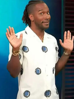 Scott Access Hollywood White and Blue Printed Shirt
