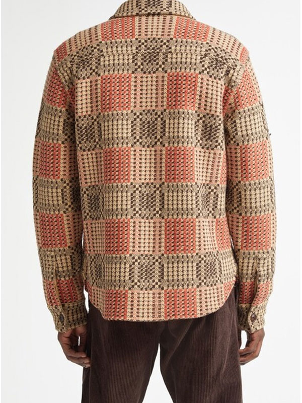 Seth McDale TV-SeriesWill Trent S03 Scott Foley Brown Printed Shirt Jacket