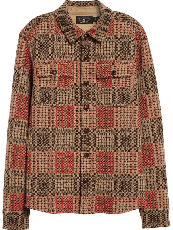 Seth McDale TV-SeriesWill Trent S03 Foley Brown Printed Shirt Jacket