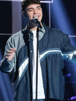 TV-Show American Idol S22 Jordan Two-Tone Panel Denim Shirt