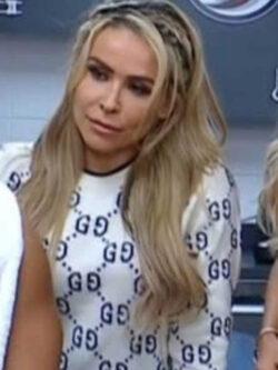 WWE Raw Nattie Neidhart Monogram White Knit Sweater