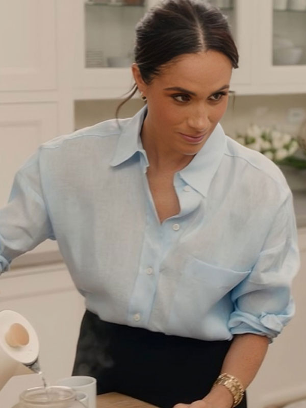 New With Love Meghan Blue Shirt