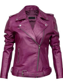 Women Stylish Purple Leather