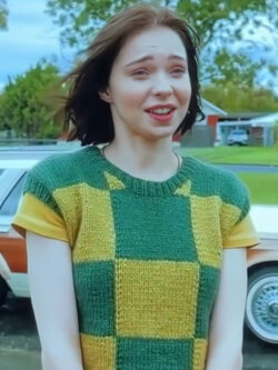 A Minecraft Movie Emma Plaid Sweater