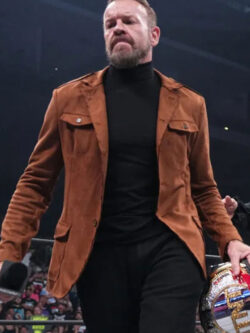 AEW Dynamite Christian Cage Brown Blazer Jacket