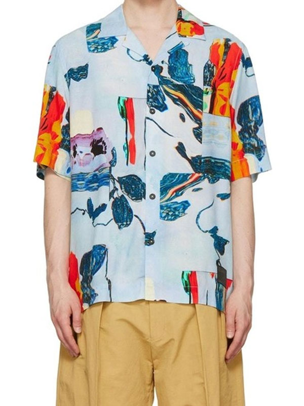 Access Daily 2025 Scott Evans Blue Floral Camp Shirt