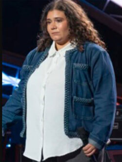 Amanda Barise American Idol 2025 Trim Denim Jacket
