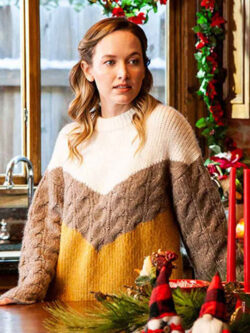 Aubrey Lang A Very Charming Christmas Town Natalie Hall Sweater