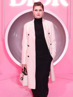 Dior Beauty Inside Lip Glow Party Alexandra Daddario White Coat