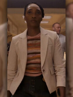 Faith Mitchell TV Series Will Trent S03 Iantha Striped Blazer