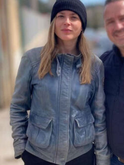 Jeanne Goursaud Blood Coast Alice Grey Leather Jacket