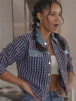 Layla Keating Series All American S05 Greta Tweed Denim Jacket