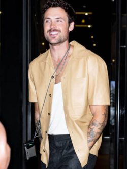 Watch What Happens Live 2025 Dylan Efron Leather Shirt