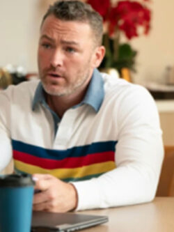 New Will Trent S03 Rainbow Striped Rugby Shirt