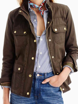 Women’s Summer – Spring Brown Cotton Jacket