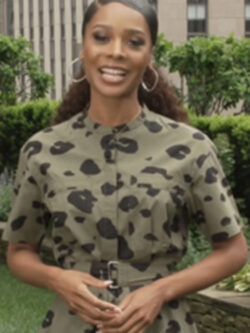 Access Hollywood 2025 Zuri Hall Olive Green Dress