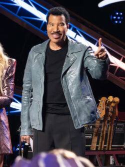 American Idol 2025 Judge Lionel S23 Blue Biker Leather Jacket