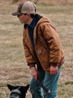 Brecken Merrill Yellowstone S04 Tate Brown Hooded Jacket