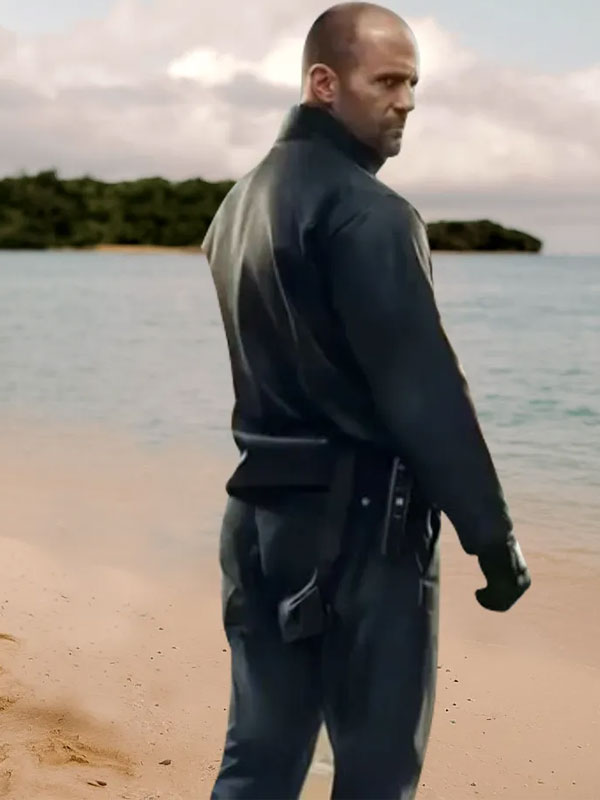 Jason Statham Movie A Working Man 2025 Levon Cade Black Cotton Jacket