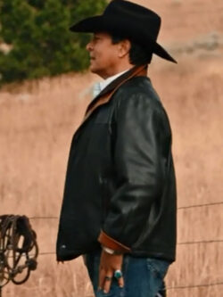 TV Series Yellowstone S04 Thomas Rainwater Black Leather