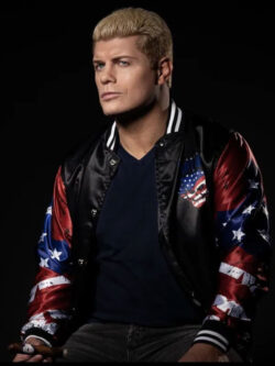 AEW Double or Nothing 2025 Universal Champion Cody Black Bomber Jacket