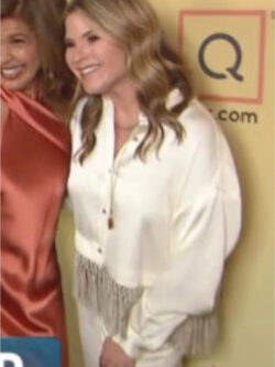 Access Hollywood 2025 Jenna Bush Fringe Trim Satin Shirt