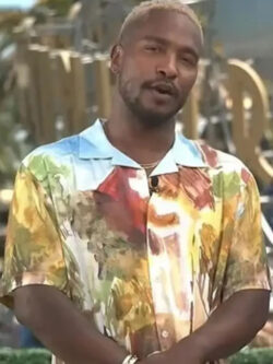 New Access Hollywood Scott Evans Abstract Printed Shirt