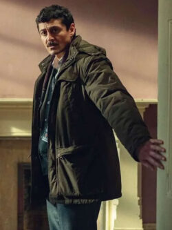Akram Salim Dept. Q 2025 Alexej Manvelov Green Cotton Hooded Jacket
