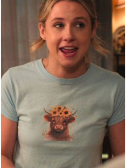 Billie TV Series Adults 2025 Lucy Freyer Cow Graphic T-Shirt