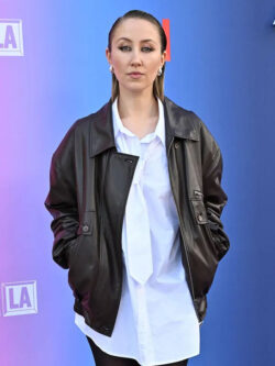 Erin Doherty TV Series Adolescence S01 Briony Black Leather Jacket