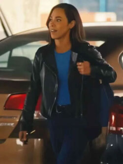 Jessica Camacho Countdown 2025 Amber Black Biker Letaher Jacket