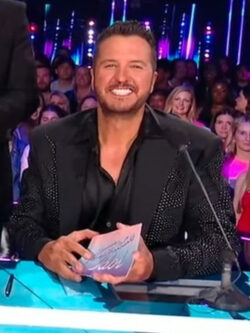 Luke Bryan American Idol 2025 Black Embellished