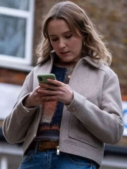 Rose Ayling-Ellis Code of Silence 2025 Alison Grey Wool Jacket