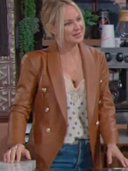 The Young and the Restless Sharon Brown Leather Blazer