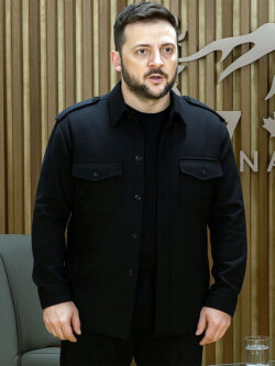 Ukraine President Zelensky Black Jacket New