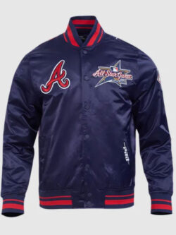 2025 All Star Game Blue Unisex Sublimated Satin Varsity